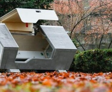 A city in Germany provides these sleeping capsules for homeless people