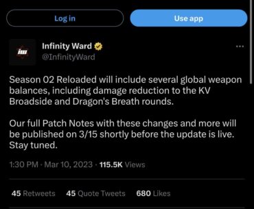 Broadside shotgun will get a nerf.