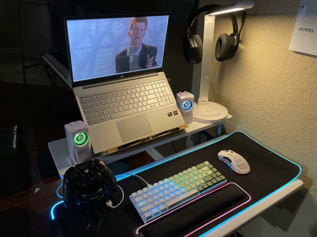 First attempt laptop battle-station lol