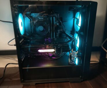 Built a PC for/with my hubby. When the fan lights came on I was shocked/excited/proud!