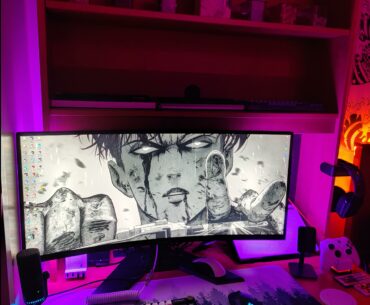 Current dorm set up at night. It's a such a vibe after a long day