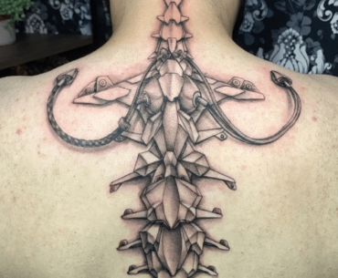 My cyberpunk inspired tattoo! Took about 7 hours to finish it up.