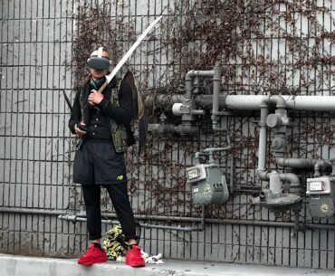 “Digital Paradise in a Concrete Jungle” (Saw this guy on the way to work this morning)