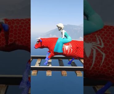 GTA V Spiderman Crazy Car Racing! With Super Cars, Motorcycle With Trevor! Epic Stunt Map Challenge