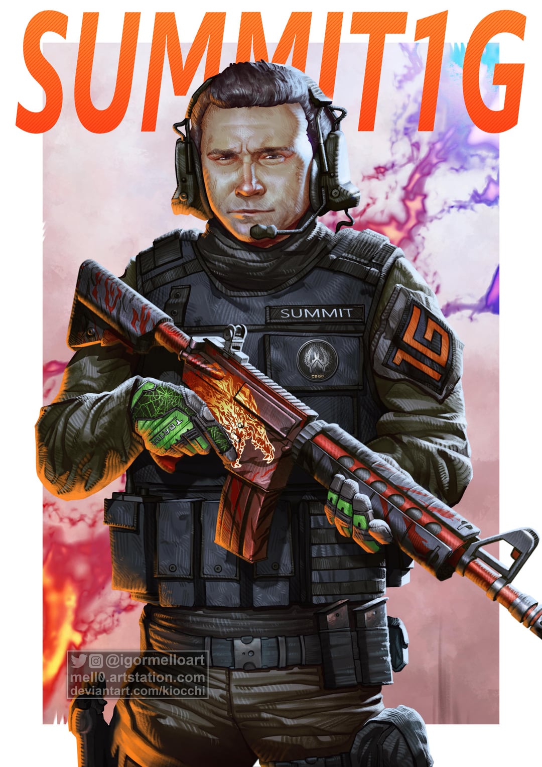 summit1g fanart, featuring the Howl M4, by me - FPSHUB | FPS GAMES HUB ...