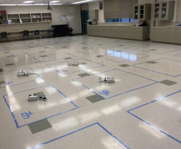 Picture of VR lab being built. Majority low income school district. 100% grant funded from private companies.