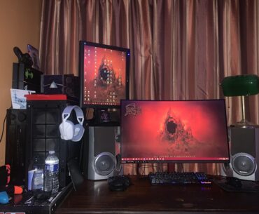 My everything rig. Looking to upgrade hardware soon (gpu just fried) but happy with it overall as a work/school/gaming/music/ setup