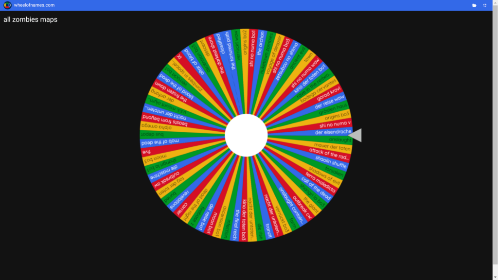 Anyone else spin a wheel to choose what to play, or is it just me?