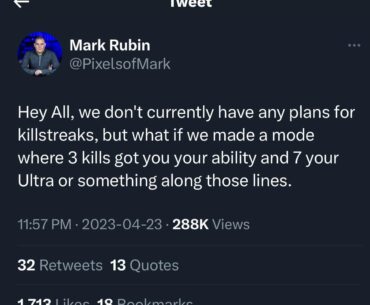 Imagine having this type of communication with WZ devs.