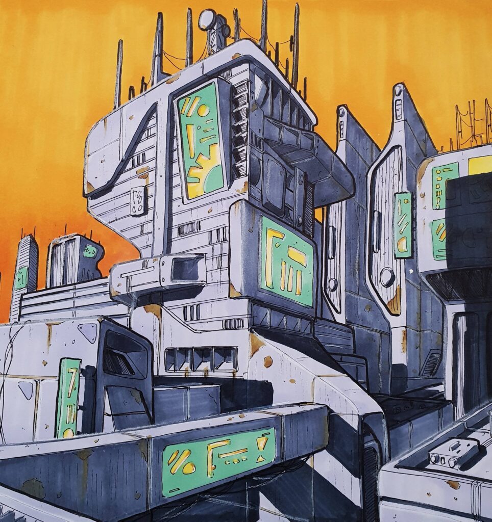 Cityscape, from my sketchbook.