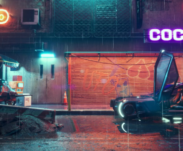cyber punk +Alley rainy season by Ashmub