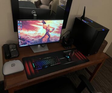 My portable/travel gaming pc setup(build in comments)