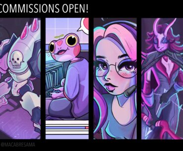 [FOR HIRE] Commissions available for character designs and illustrations! Original, character sheets, etc~