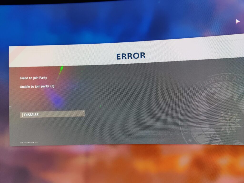 does anyone know why I'm getting this error when trying to join my friend?