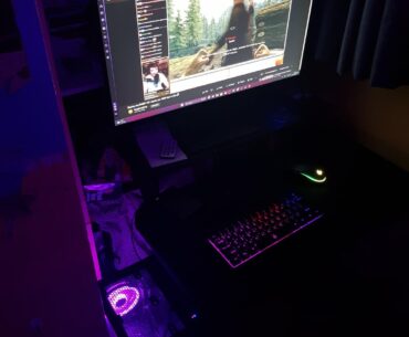 my 1st PC setup (I am working with a very small space in the corner if my bedroom)