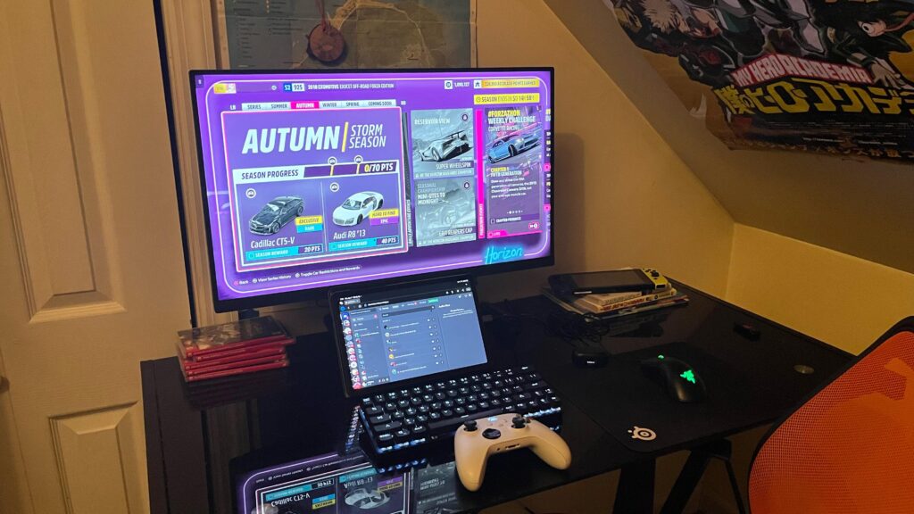 my room setup powered by a tab s8