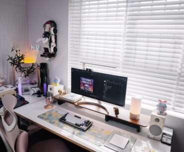 This is my latest computer setup corner 😊
