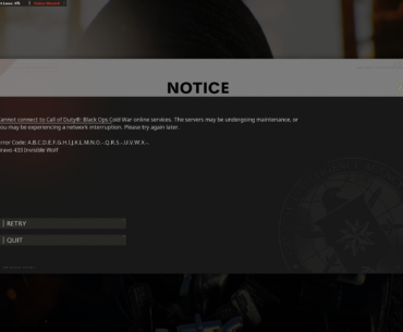 Cold War cannot connect to the online services the whole day