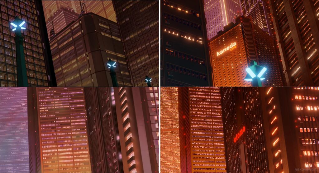 My attempt at recreating a couple iconic Akira shots in 3D
