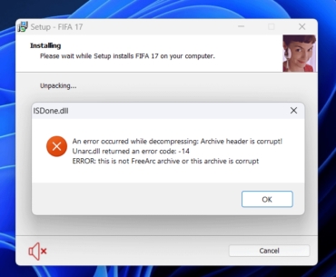For context, i downloaded the pack for FIFA17 from FitGirl. After opening ''setup" i clicked "start downloaad", everything went great until at one moment this error popped up. If someone knows how to solve this problem please leave a comment.