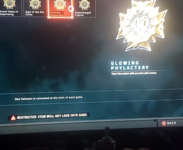talisman restricted