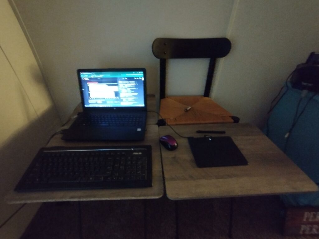 When you can't afford a desk or a laptop keyboard replacement