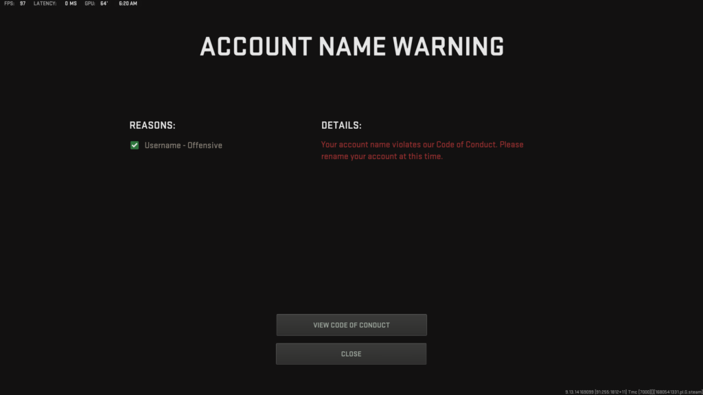 So, this is new.....what happens if i ignore this? My name is Cheezus_Christ, i dont see the issue.