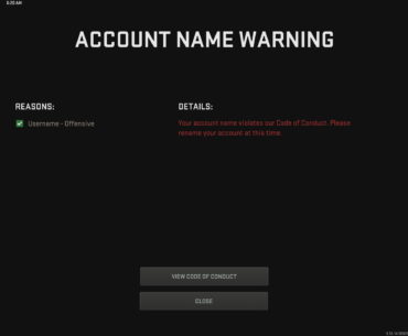 So, this is new.....what happens if i ignore this? My name is Cheezus_Christ, i dont see the issue.