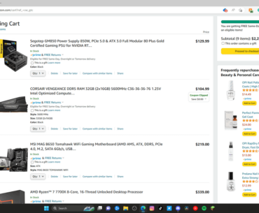 I got the parts all in my cart for a new pc build but I am not 100% sure if everything is compatible with one another or not. Is everything looking alright or did I miss something?