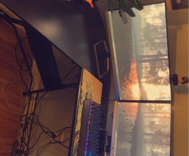 Here’s my battle station! I know my cable management is garbage but overall I love it so much.