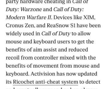 Thoughts on call of duty cracking down on Cronus and xim users?