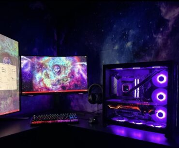 My battlestation as of now, went for a galaxy vibe.