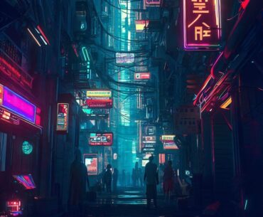 I asked an AI to make cyberpunk city places. It did not disappoint.