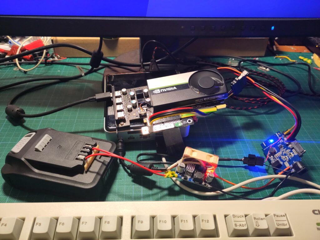 Bosh RTX (Powerdrill battery powered Quadro running ray tracing)