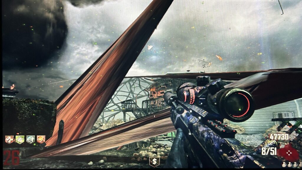 Played on Nuketown, one of the Zombies stretched out to infinity!
