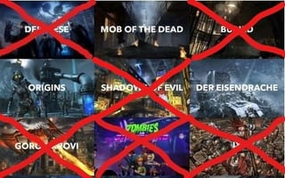 Call of Duty Elimination Game! 36th round - Vote for your LEAST FAVORITE zombies map! For the first time ever, there was a tie between the two most voted maps, each with 41.12% of the votes. Therefore, there will be another day of voting. (Link to the poll is in the comments)