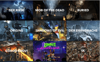 Call of Duty Elimination Game! 29th round - Vote for your least favorite zombies map! In 10th PLACE, MOON was eliminated with 23% of the votes. Vote for your LEAST FAVORITE zombies map remaining. (Link to the poll is in the comments)