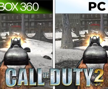 Call of Duty 2 (2005) XBOX 360 vs PC (Graphics Comparison)