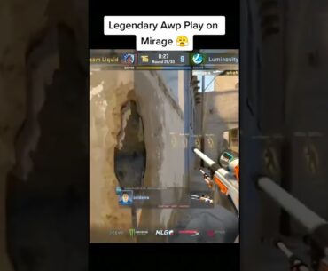 Legendary AWP Play on mirage! #shorts