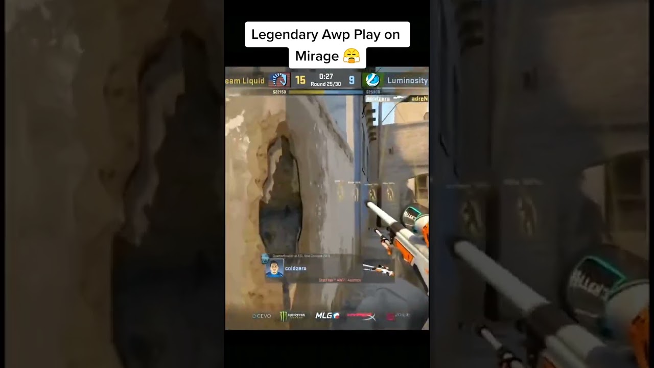 Legendary AWP Play on mirage! #shorts Legendary AWP Play on mirage! #shorts
