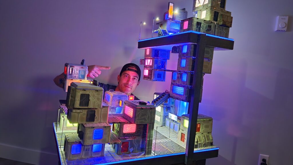I made a Huge Cyberpunk City Diorama / Miniature Gamming Table
