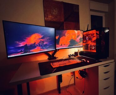 Moved to a new apartment and I finally have space for a bigger desk. Any suggestions on what I can add? (decorations and stuff)