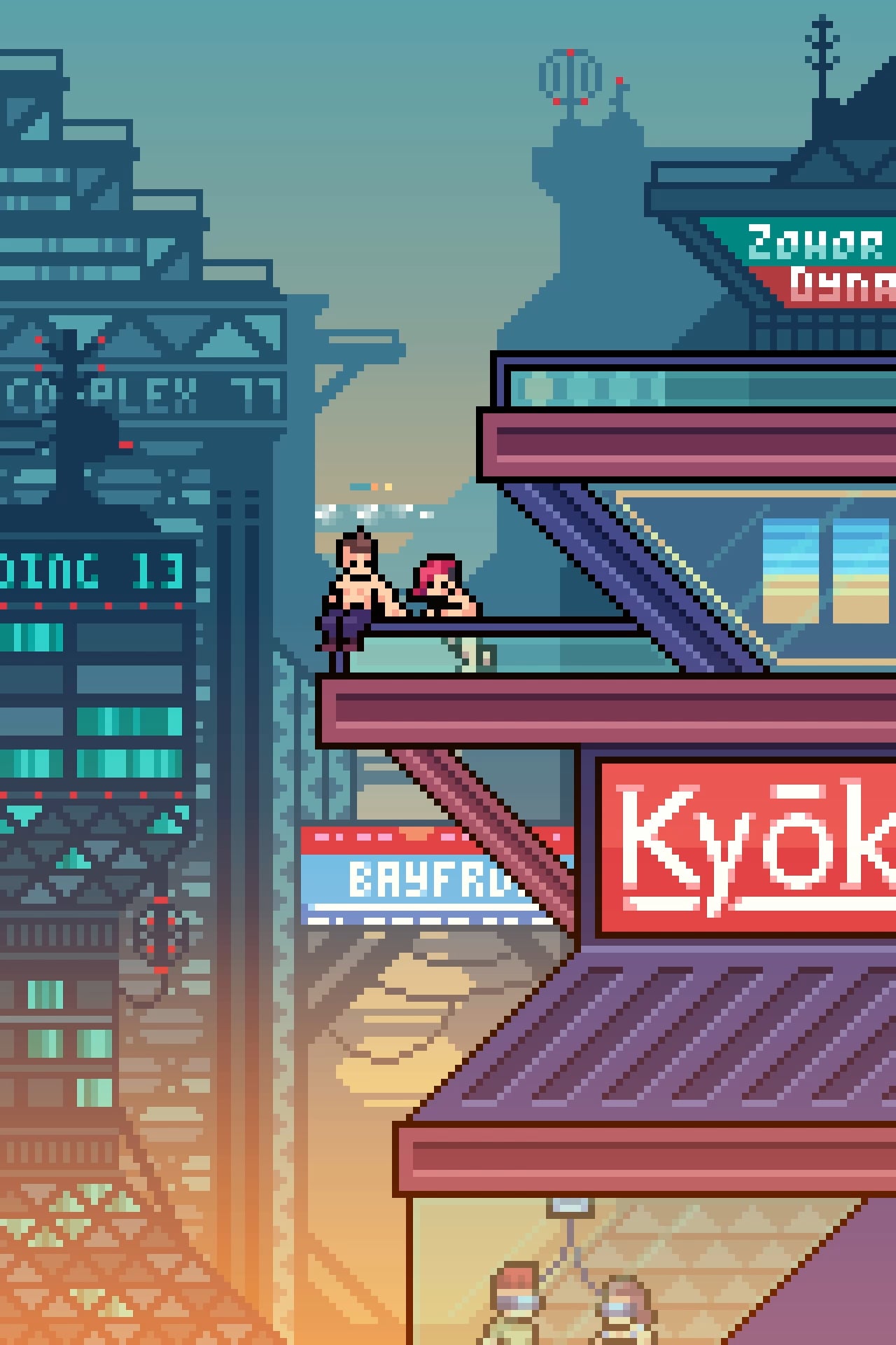 Above the neon abyss - Pixel art heavily inspired by Cyberpunk 2077 ...