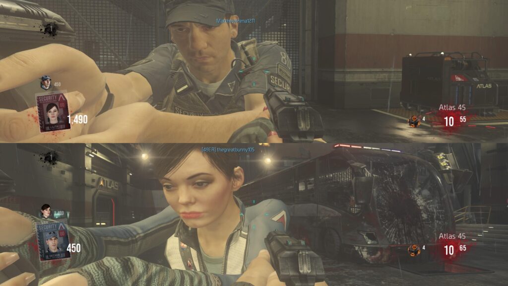 Split screen moment