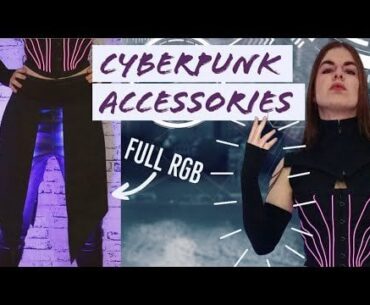 Super happy with my completed cyberpunk costume! It was definitely in need of some more lights.