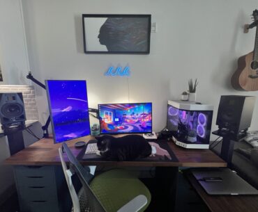 This is where I make music and play games, if he lets me.