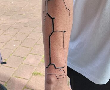 My new cyberpunk inspired tattoo!