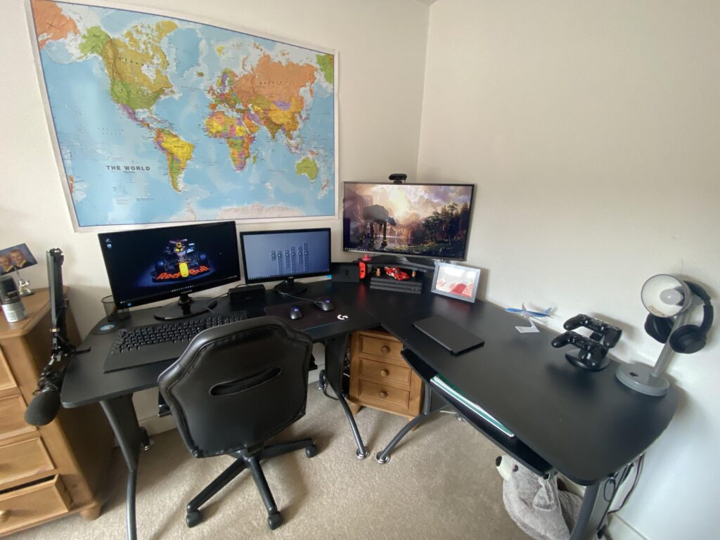 It’s a casual gaming and productivity setup, i have about £150 to spend on it and I need ideas how to make it feel and look cooler (there is RGB round the back of the desk but you obviously can’t see it because it’s day time)