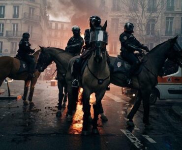 The riot police in France looks hella cool
