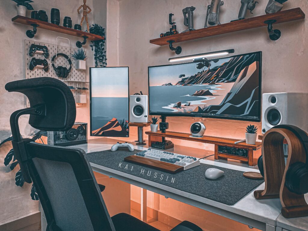 little additions with diy shelving and office chairs..